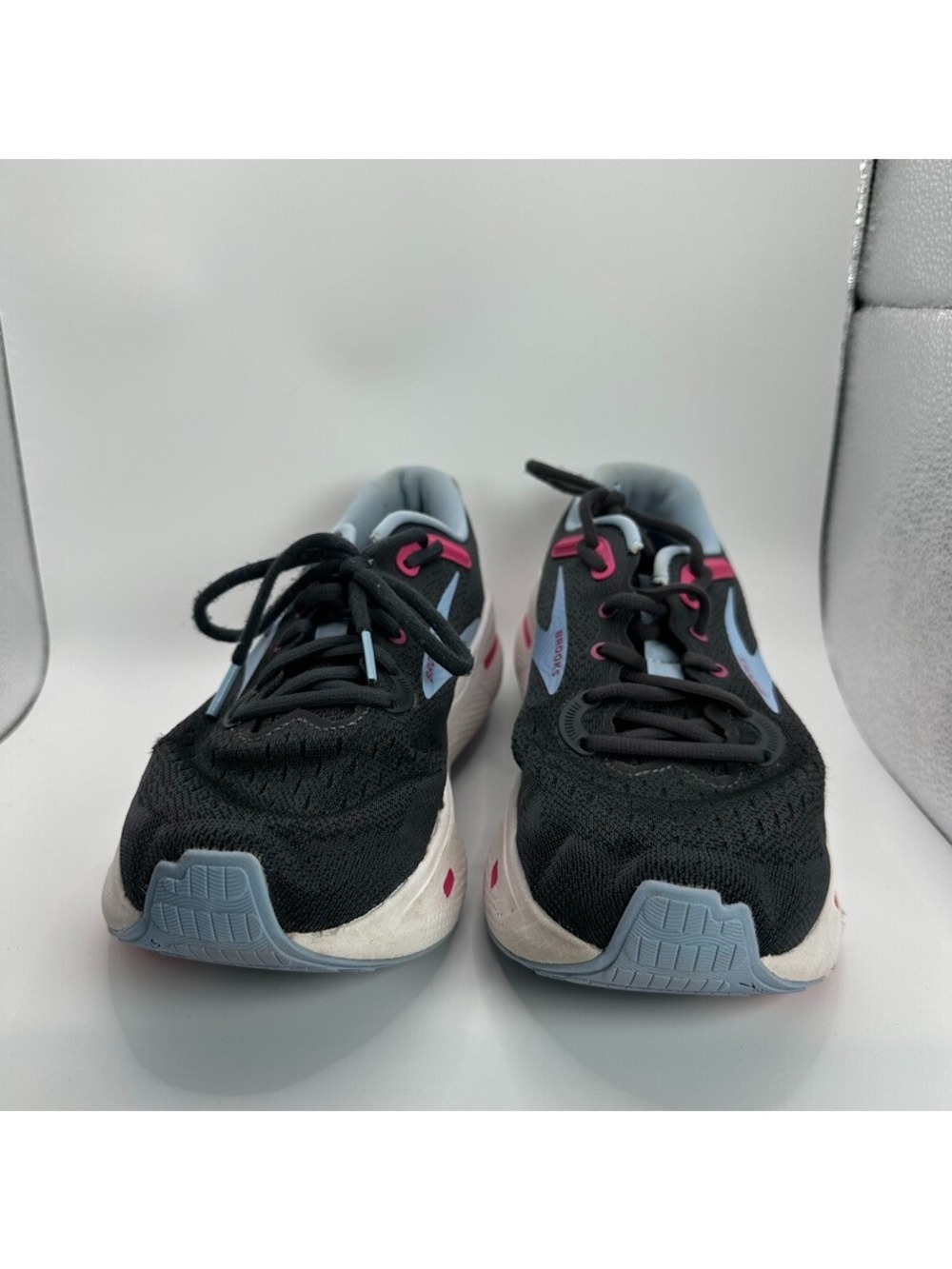 Brooks Ghost Shoes Womes Size 8.5 D Black Blue Running Cushioned Trainer - Picture 3 of 10